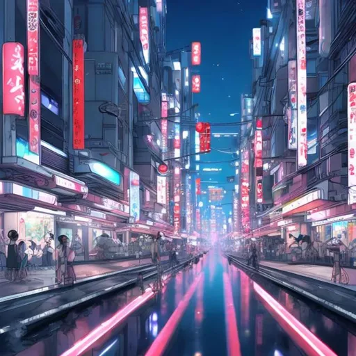 Prompt: futuristic japanese city anime
