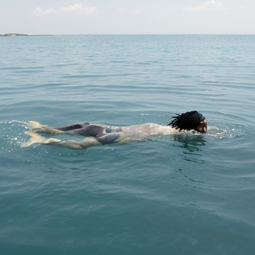 Prompt: wale with lots of room to swim in open water
