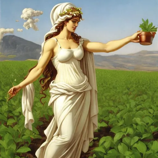 Prompt: demeater greek goddess of agriculture
