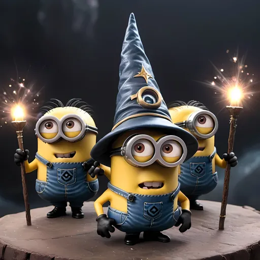 Prompt: Minions as a wizard 