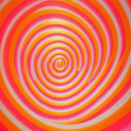 Prompt: swirl neon orange neon yellow white and pink spiral
