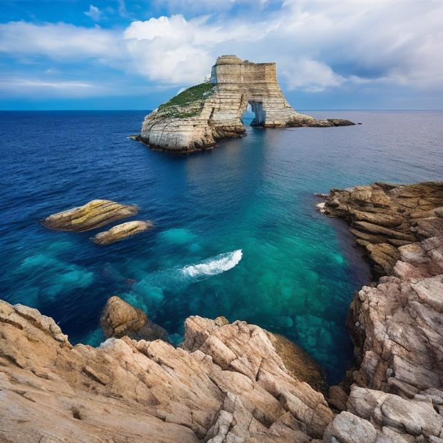 Море, Ночь, лунная дорожка, плывет корабль с белыми... | OpenArt