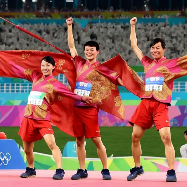 Prompt: Team Ancient Chinese at the Olympic Games