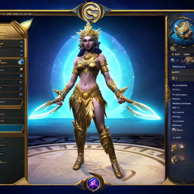 Prompt: Smite UI rendering of Sedna as a goddess in Smite