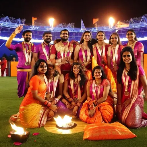 Prompt: Team Diwali at the Olympic Games