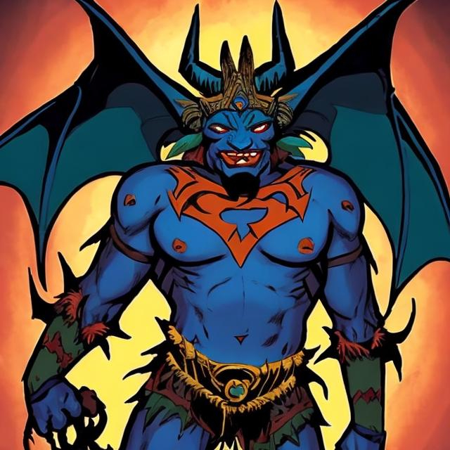 Prompt: Camazotz the Maya bat god in the style of DC Comics