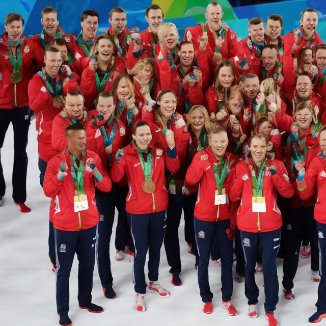 Prompt: Team New Year's at the Olympic Games