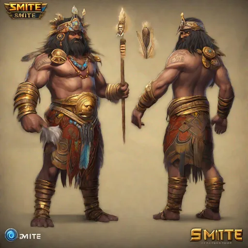 Prompt: Smite UI rendering of Mamaragan as a god in the Aboriginal pantheon in Smite