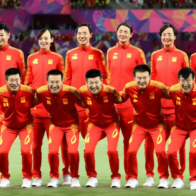 Prompt: Team Chinese New Year at the Olympic Games
