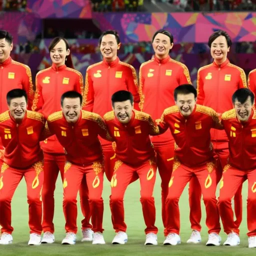 Prompt: Team Chinese New Year at the Olympic Games