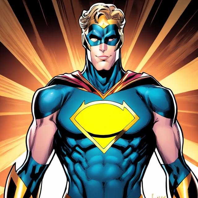 Prompt: DCEU Style Booster Gold