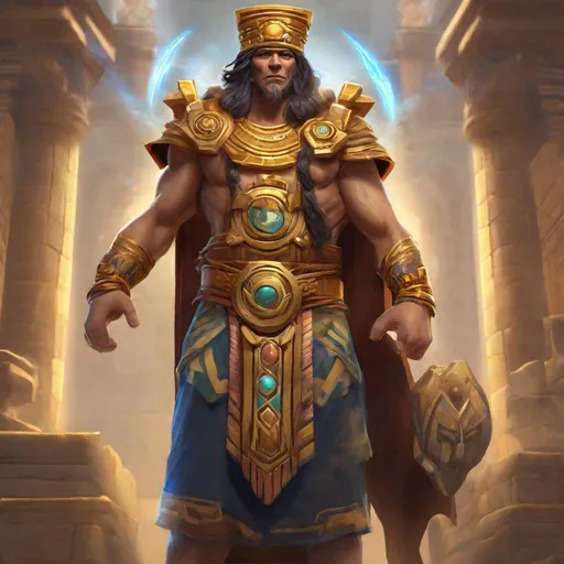Prompt: Smite UI rendering of Inti as a god in the Inca pantheon in Smite