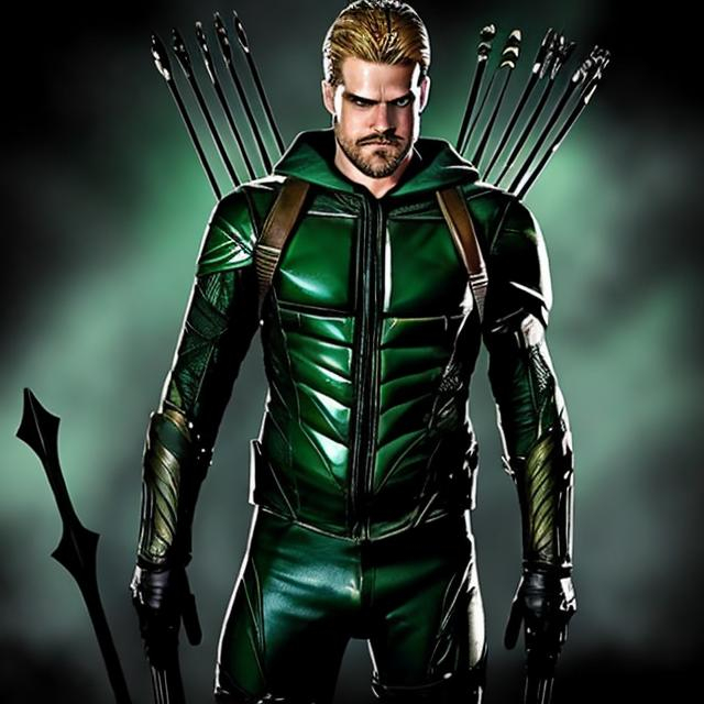 Prompt: DCEU Style Green Arrow