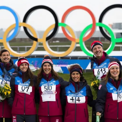 Prompt: Team Groundhog Day at the Olympic Games