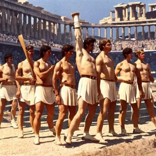 Prompt: Team Ancient Greece at the Olympic Games