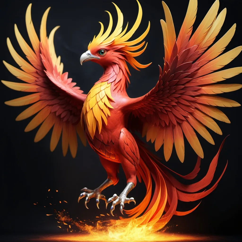 Prompt: "Phoenixes are known for their rebirth and vitality, a great choice for the explorer. They rise from their ashes, embodying hope and renewal."