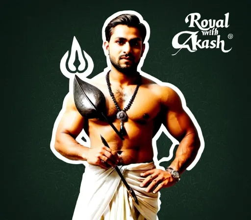 Prompt: Royal Akash with shiv god WhatsApp logo