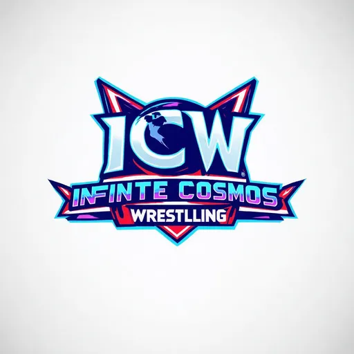 Prompt: create an logo for an independent Wrestling league with the name ICW (infinite cosmos Wrestling)