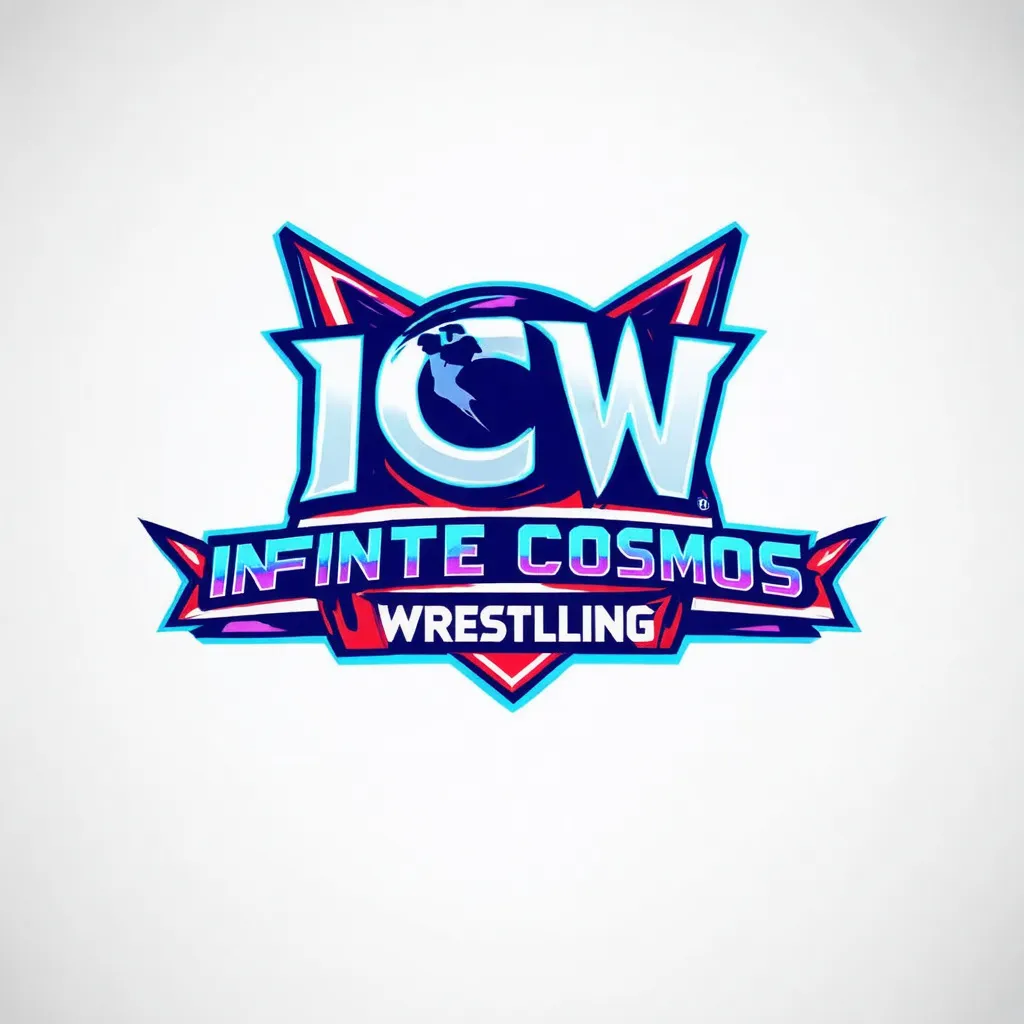 Prompt: create an logo for an independent Wrestling league with the name ICW (infinite cosmos Wrestling)