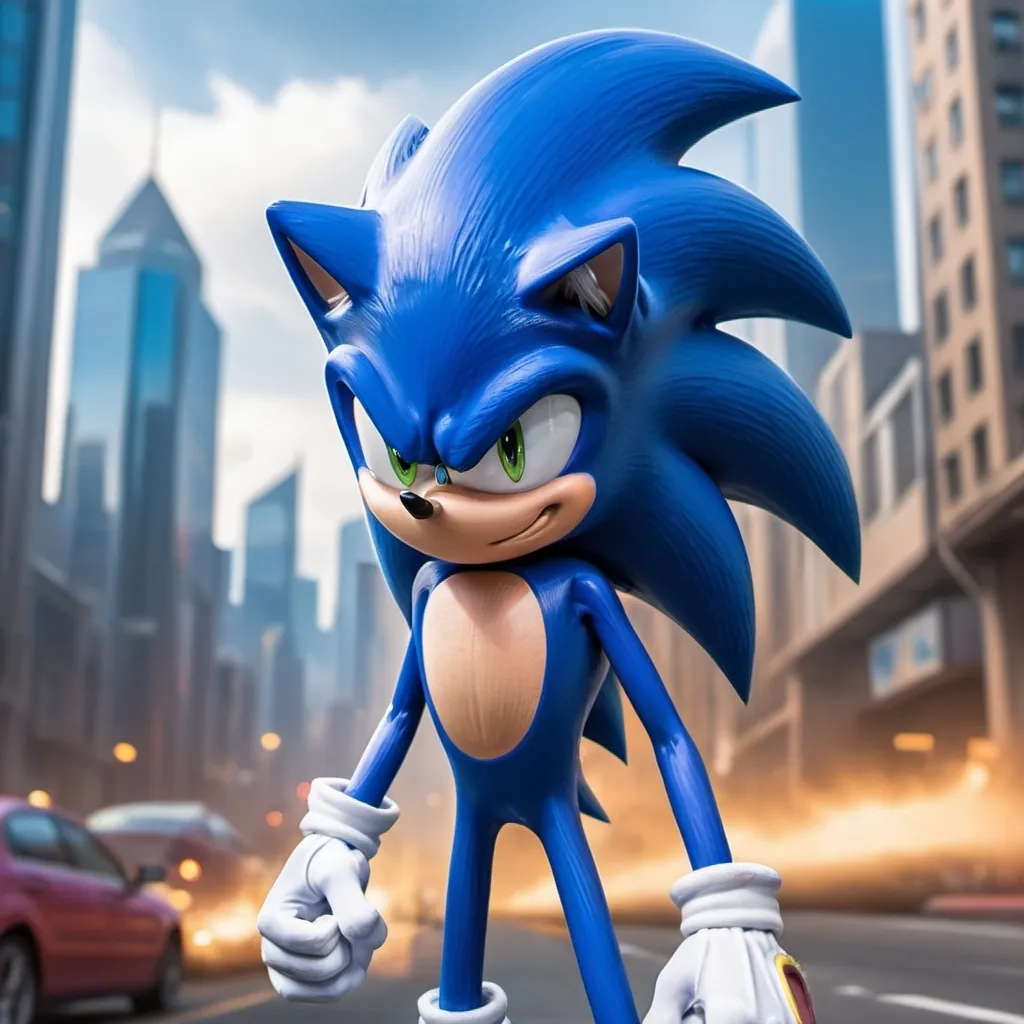 Prompt: Sonic as human