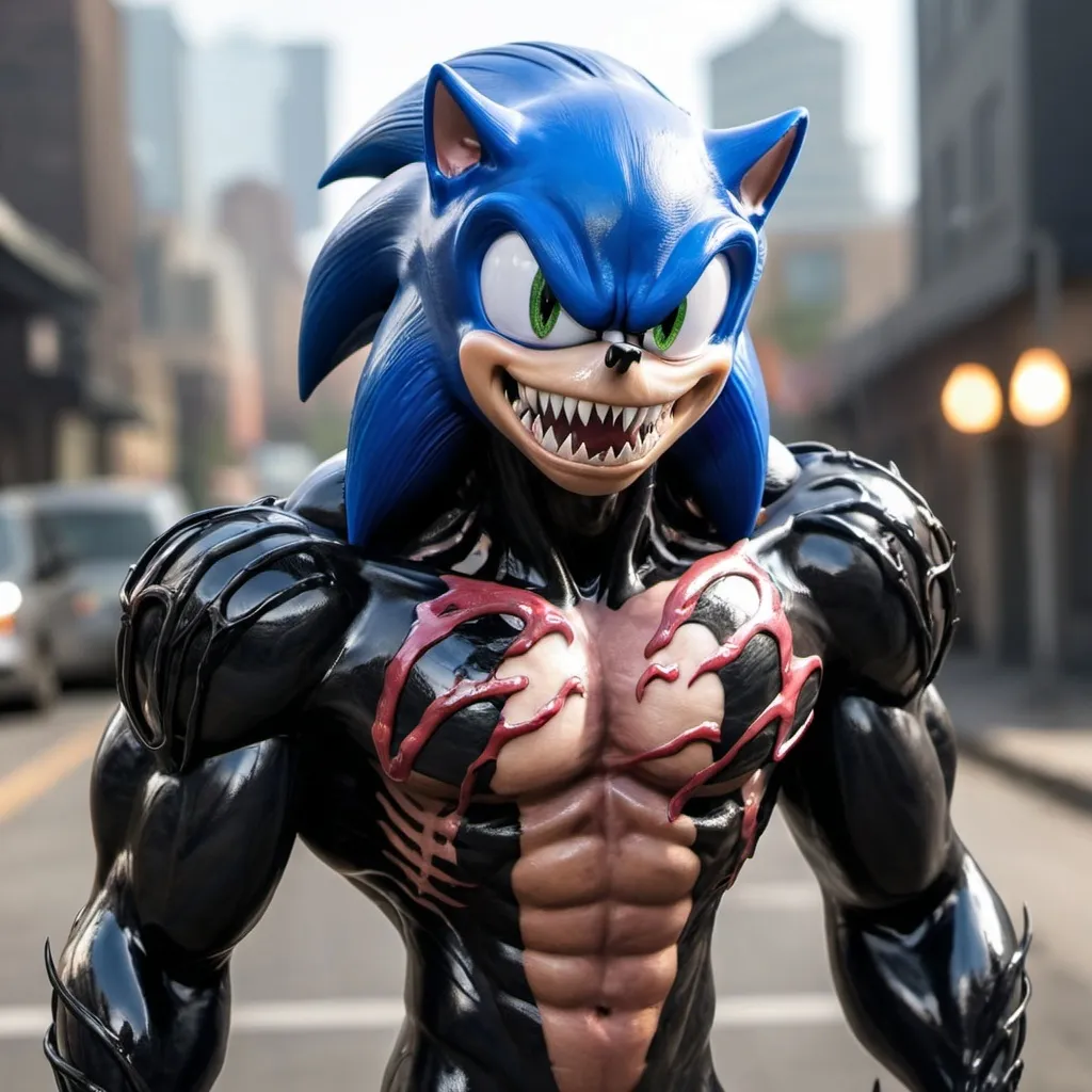 Prompt: Sonic as venom