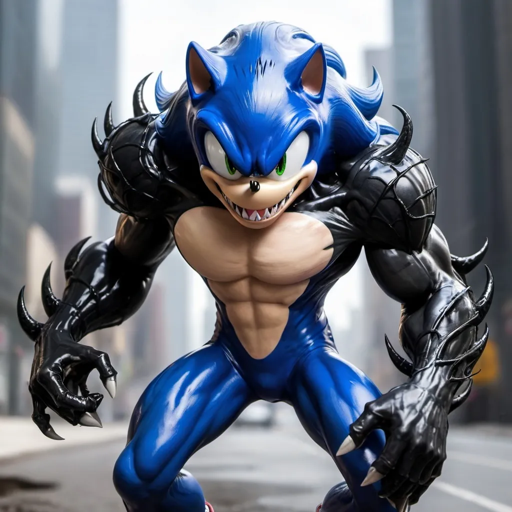 Prompt: Sonic as venom