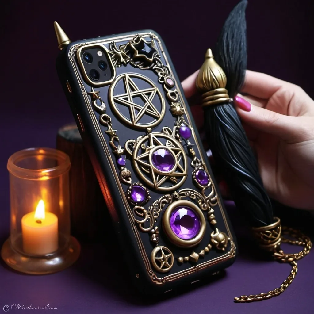 Prompt: witchy style cellphone