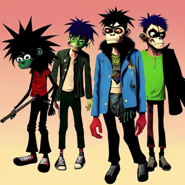Prompt: gorillaz
band
