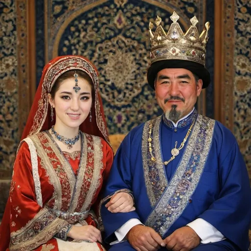 Prompt: A girl from iran  is married to King chosan.
