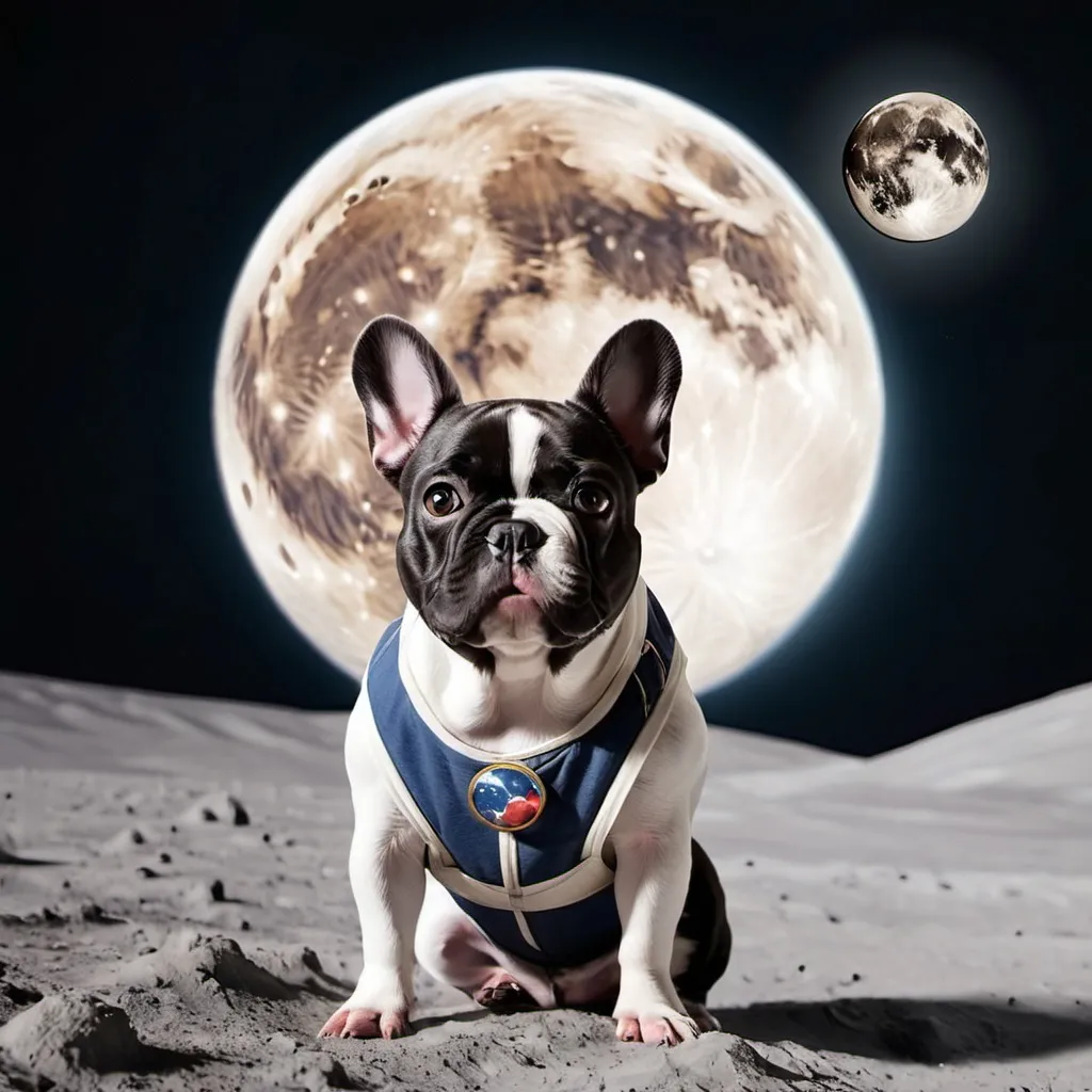 Prompt: buldog francese sulla luna
