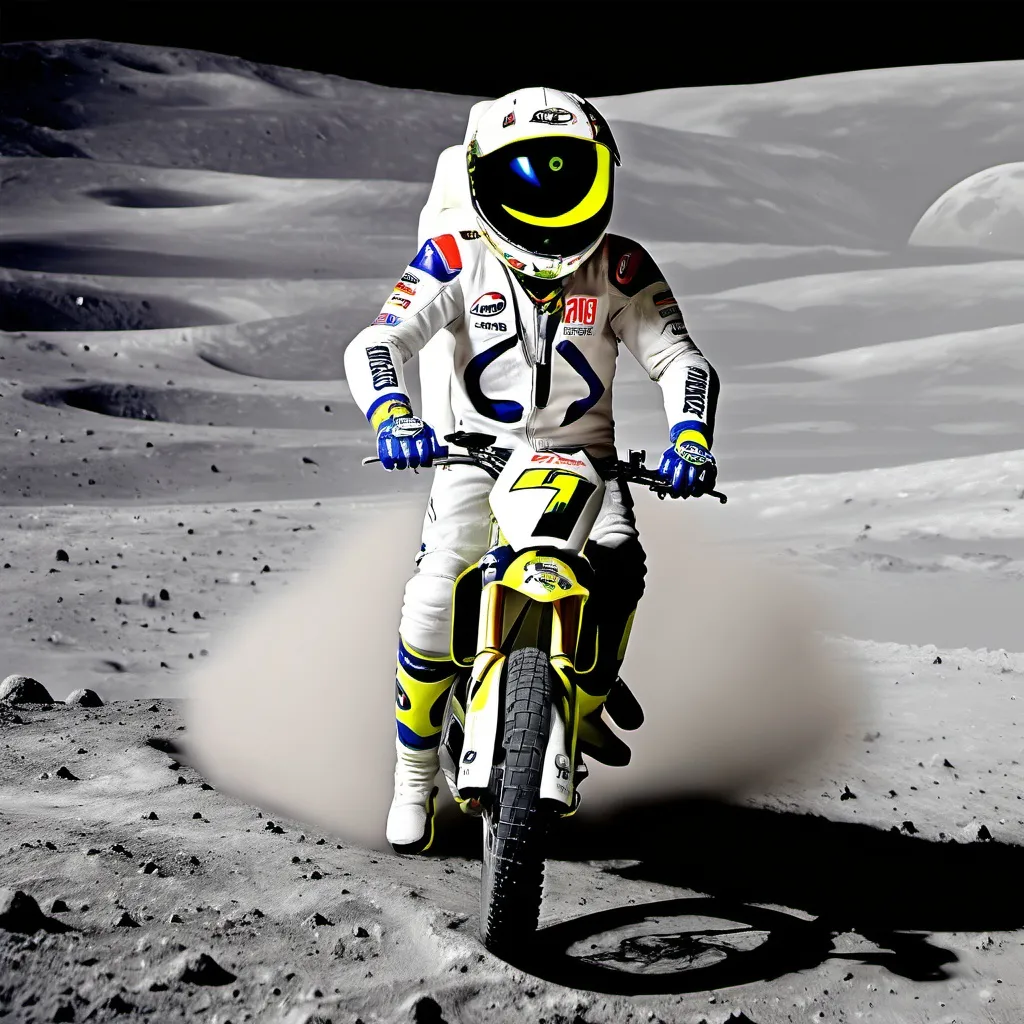 Prompt: Valentino rossi sulla luna
