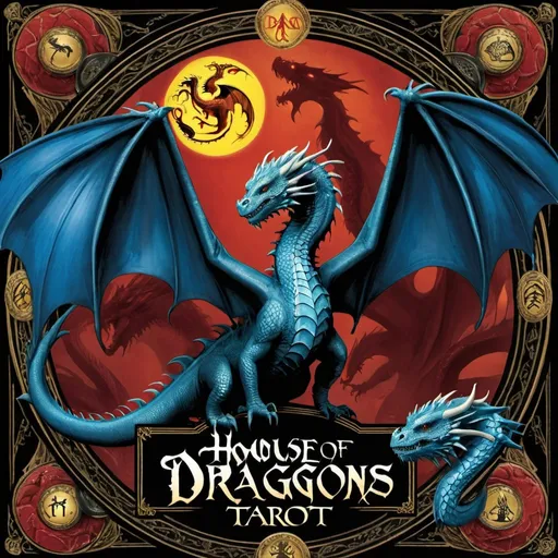 Prompt: House of dragons tarot deck