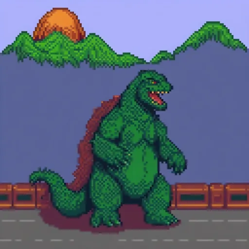 Prompt: Godzilla travelling to india 