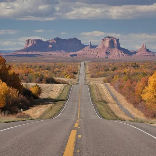 Prompt: Paysage de route aux états-unis
