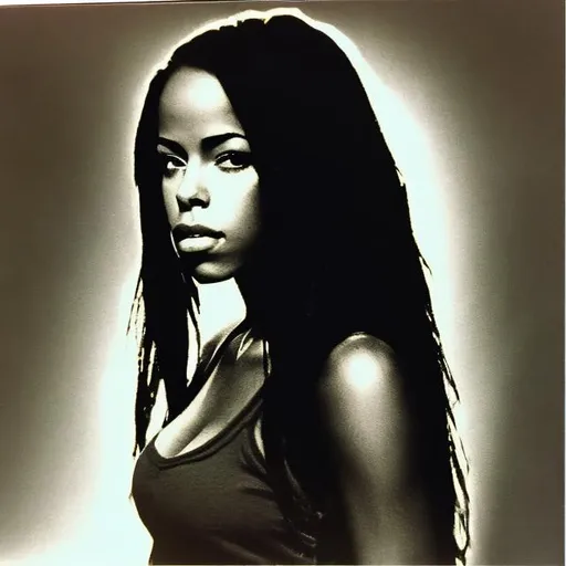 Prompt: Aaliyah at studio 54 polaroid photograph highly detailed realistic super resolution