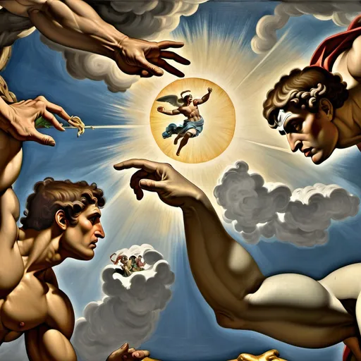 Prompt: the creation of the titans