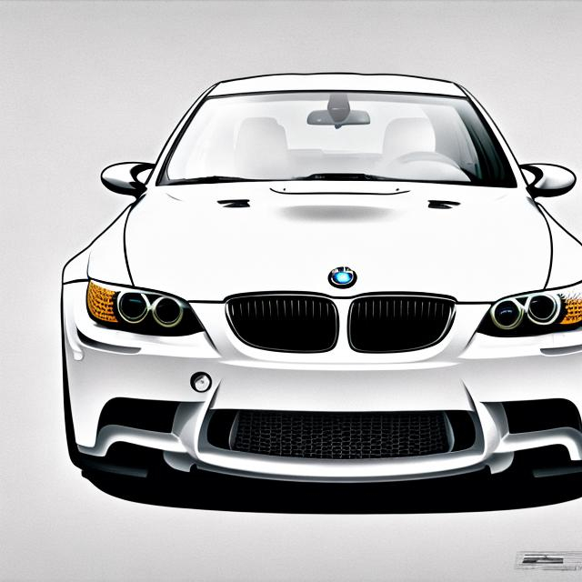 Prompt: 2009 bmw m3 line art
