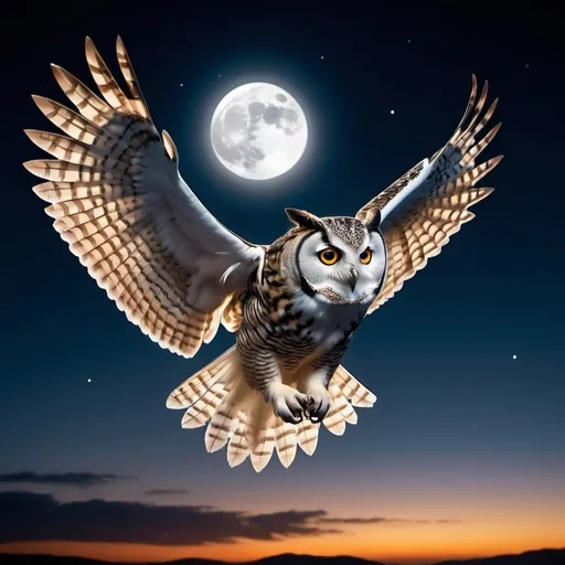 Prompt: /imagine prompt: In the world where "sova je dron s termovizí. Drony pro Ukrajinu. Na životzech koťátek záleží.," a majestic owl soars through the night sky as a drone equipped with thermal vision. The owl's wings spread wide, silhouetted against the moonlit clouds, while its keen eyes scan the landscape below with precision. The drone technology seamlessly integrates with the owl's natural abilities, enhancing its nocturnal surveillance capabilities. The image is rendered with a blend of technological and natural elements, capturing the harmony between the owl and its advanced equipment. The mood is one of vigilance and protection, as the owl-dron patrols the night to safeguard the inhabitants of this unique world. --ar 16:9 --v 5 --q 2
