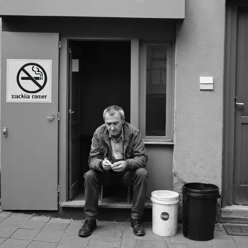 Prompt: Neumřel jsem na základně. Základne mi zachránila život. Smoking corner