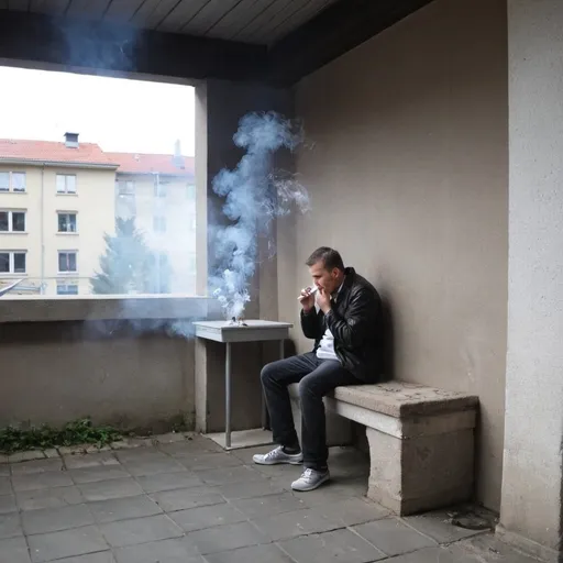 Prompt: Neumřel jsem na základně. Základne mi zachránila život. Smoking corner. Nezavřeli mně za fízla