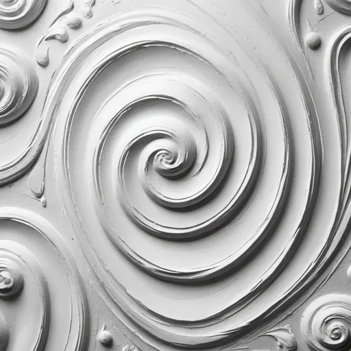 Prompt: Monochrome swirling plaster texture, high contrast, detailed texture