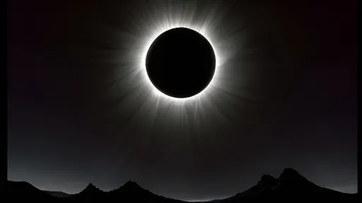 Prompt: (total solar eclipse), dramatic contrast between the bright corona and darkened sky, vivid cosmic colors, celestial spectacle, ethereal glow, mysterious and awe-inspiring atmosphere, shadowed horizon, faint twilight, streaks of light and shadow, stunning details in 4K, ultra-detailed, sublime beauty, high-quality, deep, star-filled sky, serenity, sense of wonder, tranquil yet powerful, masterpiece.