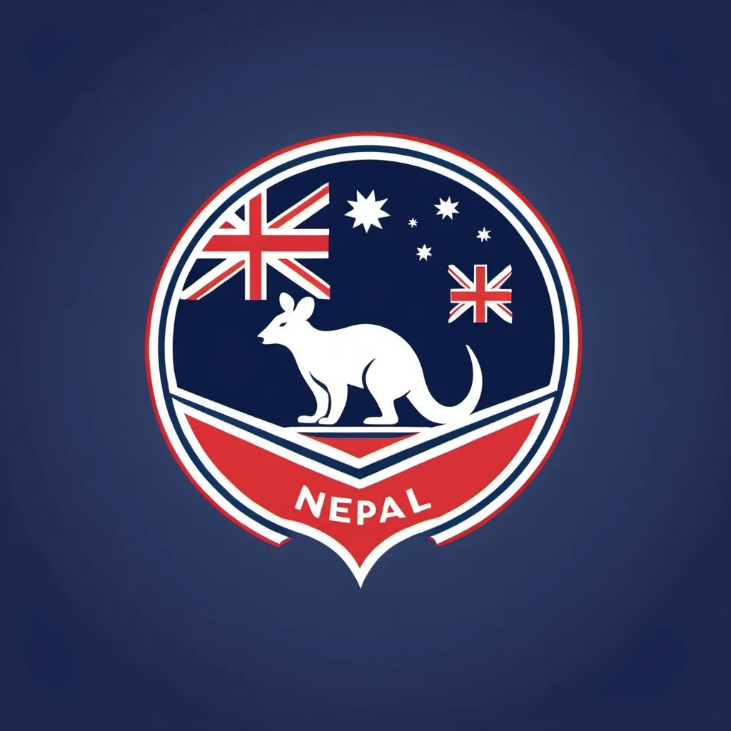 Prompt: make a logo for Aussie fan Nepal