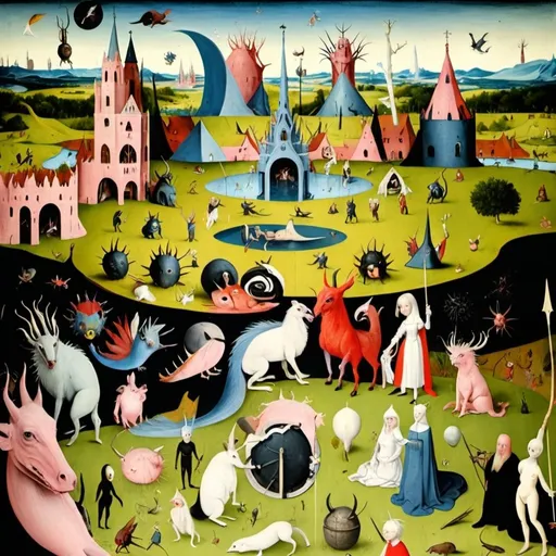 Prompt: hieronymus Bosch garden of earthly delights Game of thrones