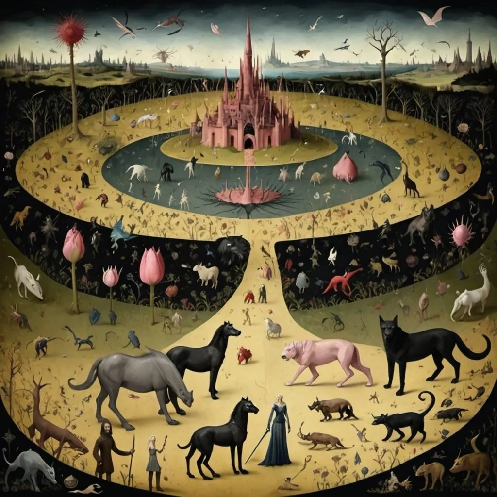 Prompt: garden of earthly delights Game of Thrones