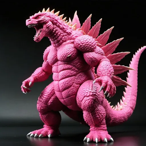 Prompt: pink scale Godzilla in his ultimate form
