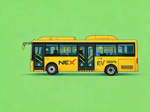 Prompt: A clean 2D animated yellow electric city bus, based strictly on the provided reference image.
Strict side view only, camera locked to side view.

The bus enters the frame fully from outside the right edge of the display,
drives smoothly from right to left at a constant speed,
and exits the frame completely off the left edge by the end of the video.

The wheels rotate realistically according to real-world physics,
perfectly synchronized with the forward motion of the bus
(no sliding, no drifting, no slipping).

Flat 2D illustration style, sharp edges, high detail,
consistent proportions, no deformation or warping.
Static camera, no camera shake, no zoom, no parallax.

Background is pure green screen (chroma key green),
solid color, evenly lit, no gradients, no shadows on background.

Object and video specifications:
• Display resolution: 1153 px width × 641 px height
• Bus size: 409 px width × 145 px height (consistent throughout the animation)
• Frame rate: 24 fps
• Duration: 10 seconds
• Linear motion from start to end
• Professional commercial animation quality

