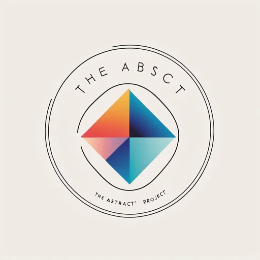 Prompt: Minimal Aesthetic line art coloured logo for abstract art containing the letters ‘the abstract project’ 
