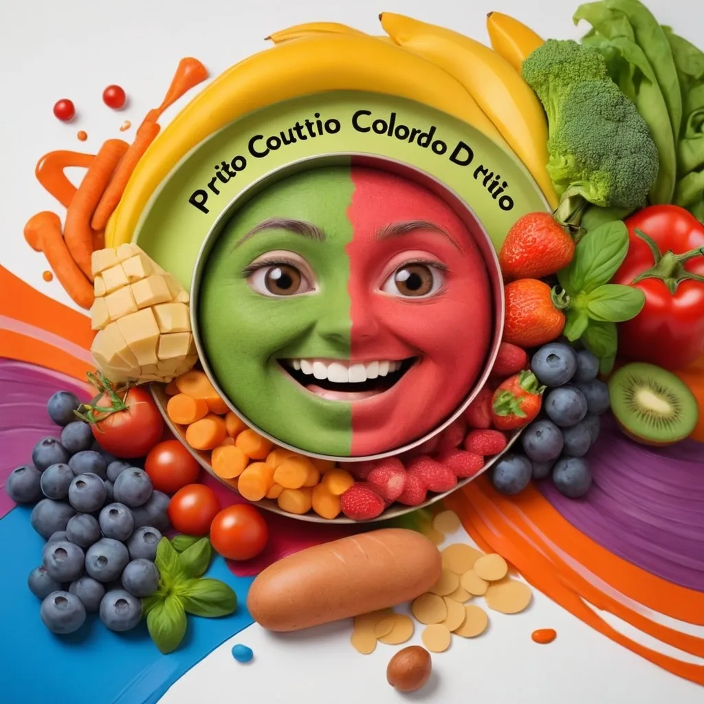 Prompt: create an image for the slogan “Prato colorido, corpo nutrido