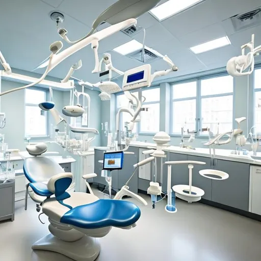 Prompt: dental laboratories. tooth. digital lab design. combining with the universe